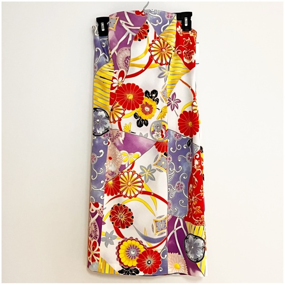 David Meister Floral Strapless Dress Size 8 - Picture 2 of 16